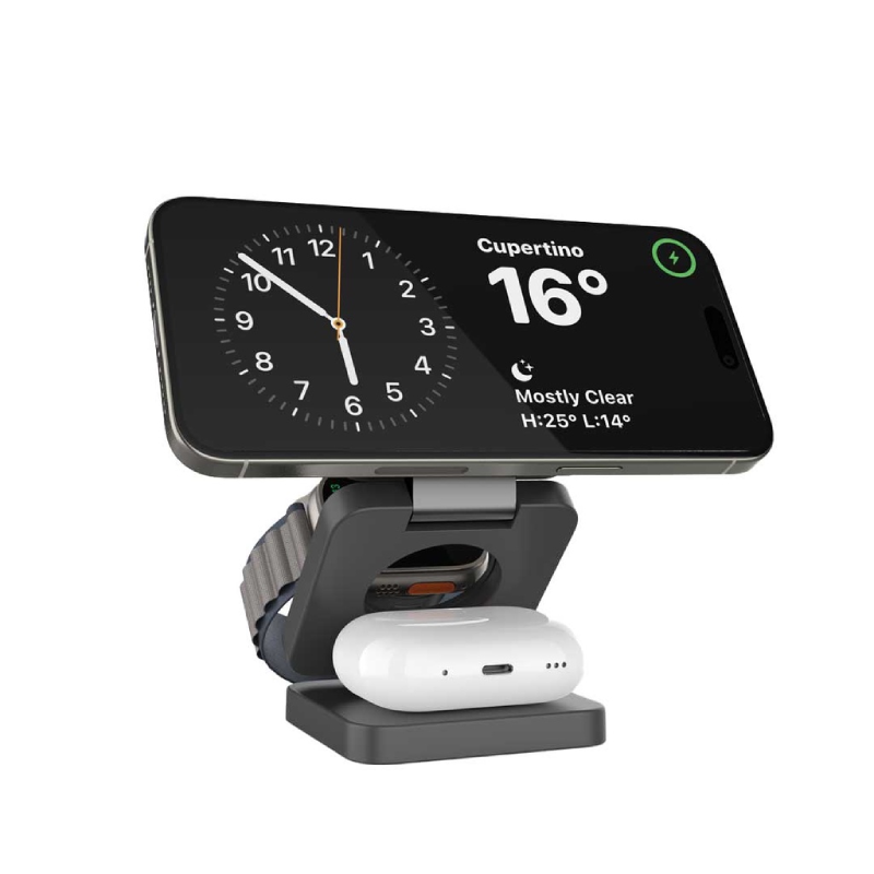 قیمت و خرید شارژر وایرلس 15 وات 3 کاره پرودو مدل PD-3N1MWFC